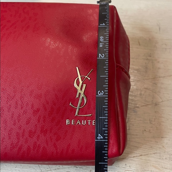 NIB Yves St. Laurent Beaute red cosmetic pouch - Picture 13 of 16